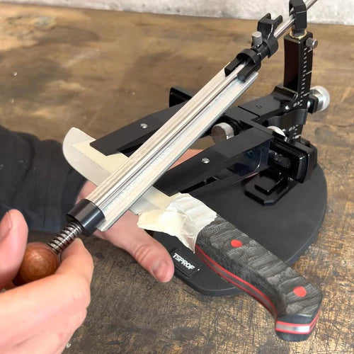 (Sharpening on TSPROF Kadet Nero) Knife making: Rock Pattern Tactical Knife
