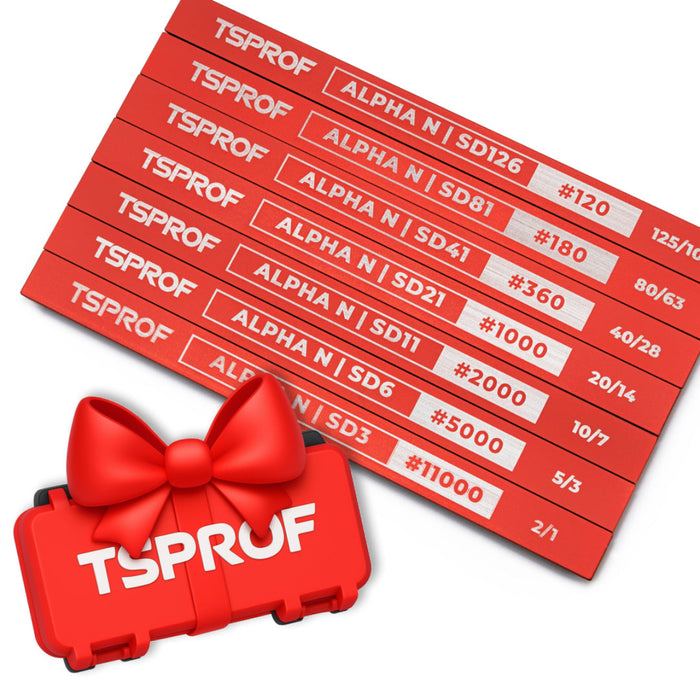 TSPROF Alpha N Ensemble de pierres diamantées étroites liées à la résine pour affûtage SD126 — SD3 (7 pcs.)