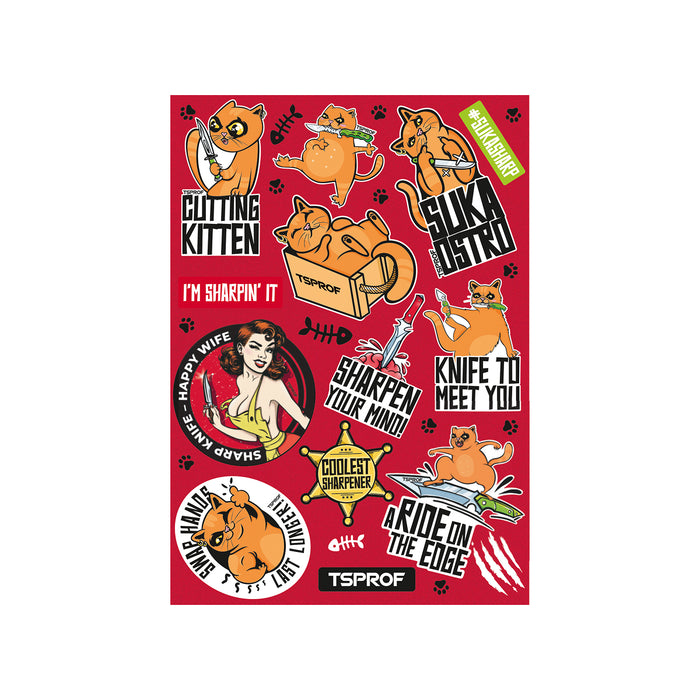 TSPROF "Knife to meet you" branded sticker pack