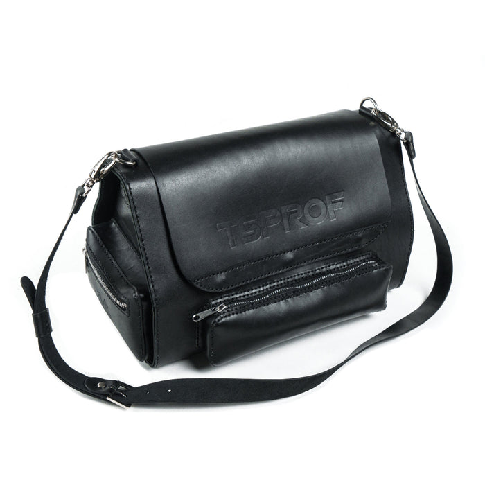 Sac de transport en cuir personnalisé TSPROF (noir)