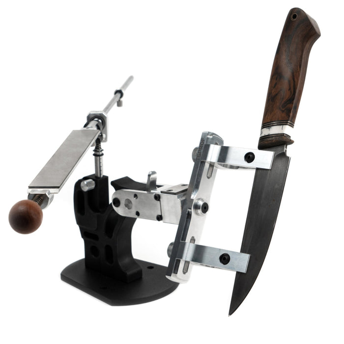 TSPROF Pioneer with knife in clamps, clamping arm in rotation