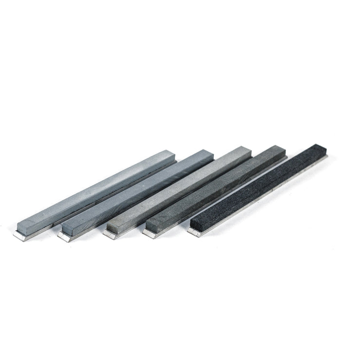 TSPROF CS Silicon Carbide Narrow Sharpening Stones, 6", With Backing Plates (5 pcs)