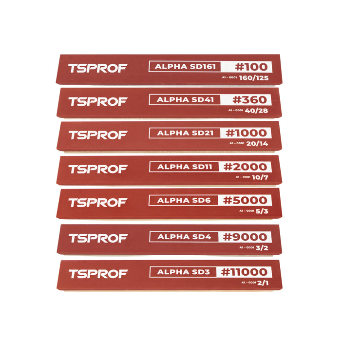TSPROF Alpha Set Of Resin Diamond Sharpening Stones SD161 — SD3 (7 pcs.)