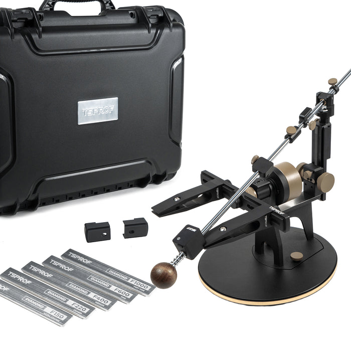 Kit de afilado TSPROF K03 Pro SE + Estuche de transporte + Curso profesional de afilado