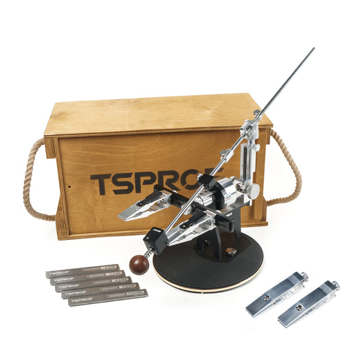 TSPROF K03 Pro Quick Edition sharpening kit, black clamps, with k03 standard whole-milled clamps