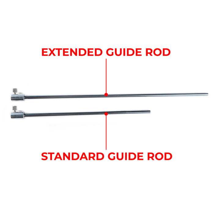 Extended guide rod for Pioneer, Blitz, Kadet