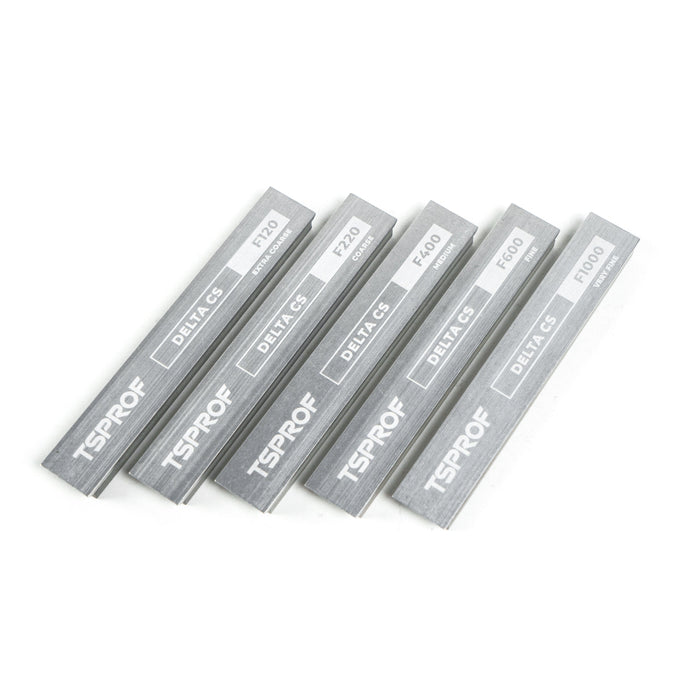 Set of TSPROF Delta CS stones on a white background