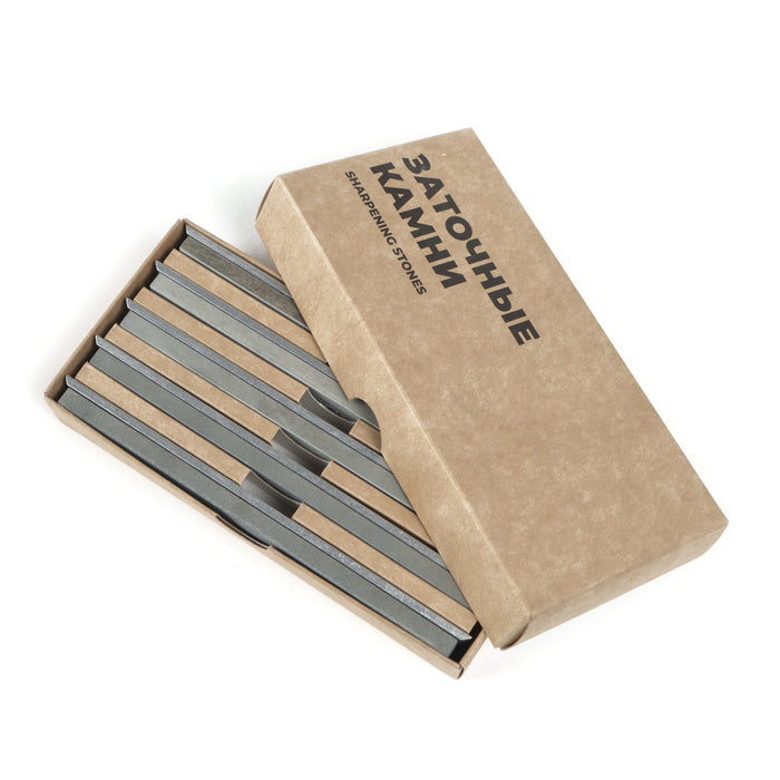 TSPROF Delta CS sharpening stones with a brown cardboard box on a white background