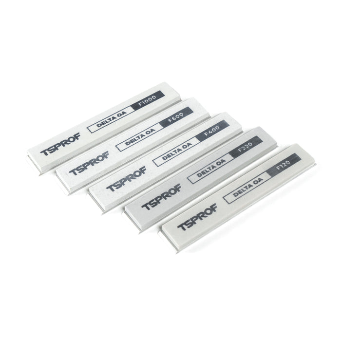 Set of TSPROF Delta OA sharpening stones on a white background