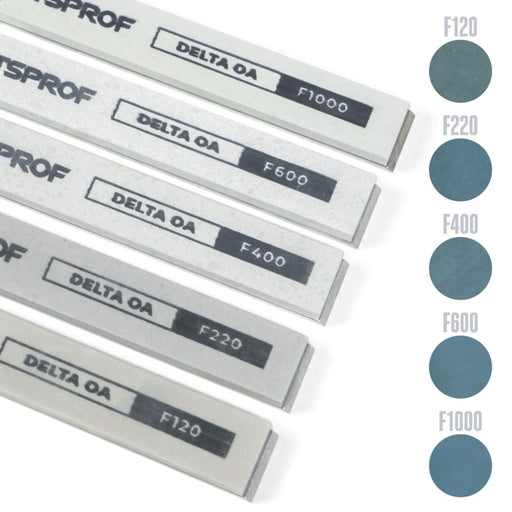 TSPROF Delta OA sharpening stones with grit labels on a white background