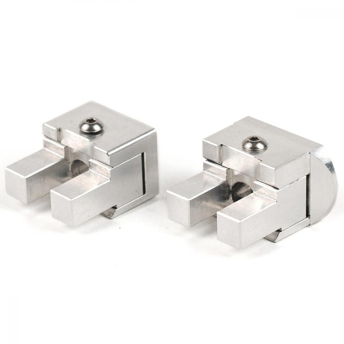 Two universal stoppers designed for clamping abrasive stones, intended for use with Blitz, Pioneer, and Kadet sharpeners.